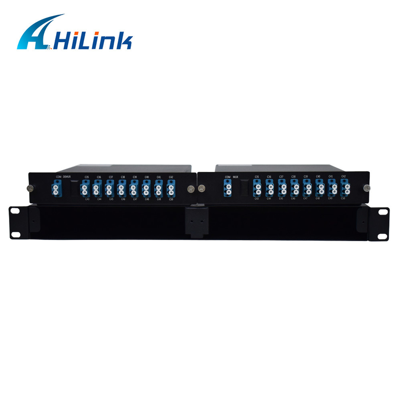 1 ক্যাসেটে 2 হাফ সাইজ স্লট 16CH CWDM Mux Demux 1U LGX LC UPC সংযোগকারী