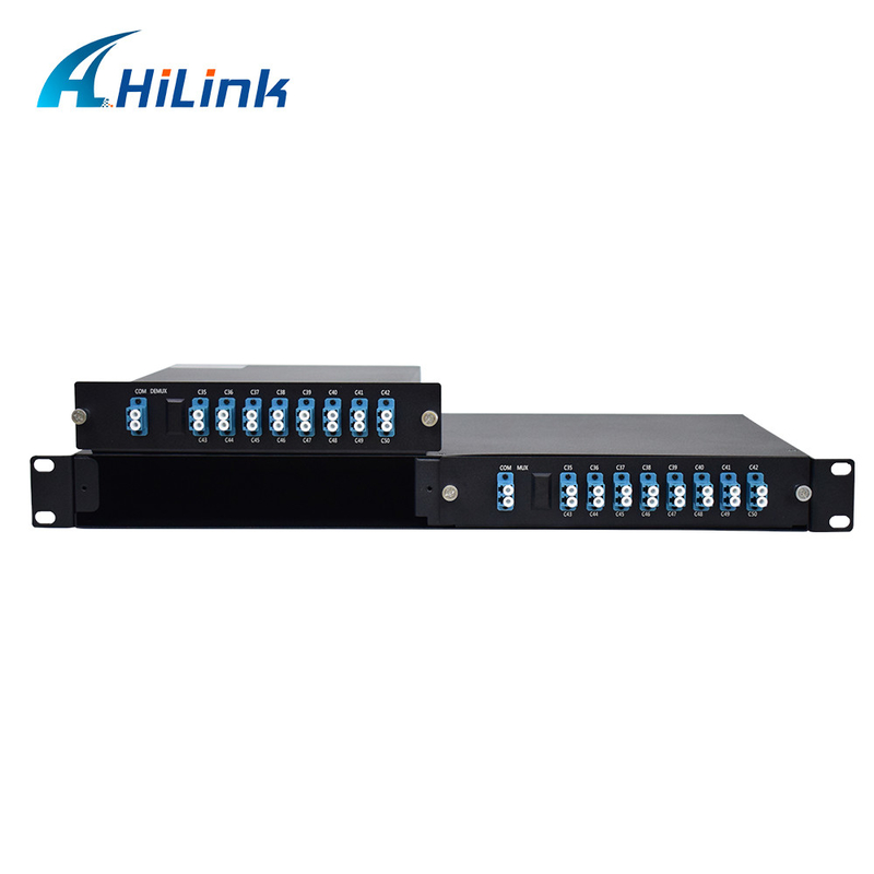 1 ক্যাসেটে 2 হাফ সাইজ স্লট 16CH CWDM Mux Demux 1U LGX LC UPC সংযোগকারী