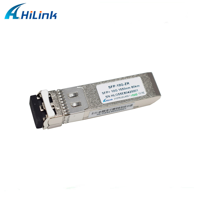 ডুয়াল এলসি সংযোগকারী SFP মডিউল STM-64 10G ZR 80KM 1550nm SMF 10GBASE