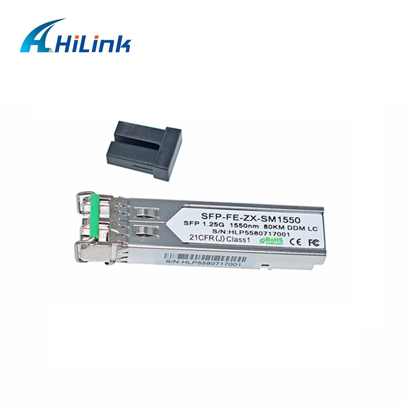 LC SFP ট্রান্সসিভার মডিউল DOM 1.25G 1000BASE 80KM 1550nm SMF 1.25G অপটিক্যাল