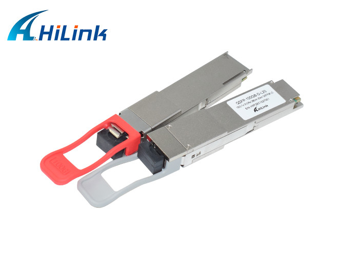 100GBASE - BX20 অপটিক্যাল ট্রান্সসিভার মডিউল QSFP28 LAN WDM 1280nm 1310nm 20km LC সিম্প্লেক্স ট্রান্সসিভার