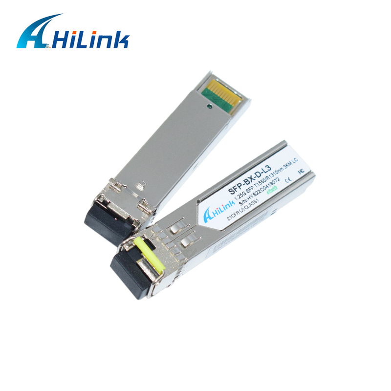 1000BASE 1.25G WDM BIDI SFP+ ট্রান্সসিভার মডিউল 3KM সংযোগকারী 1310nm / 1550nm 3KM SM DOM