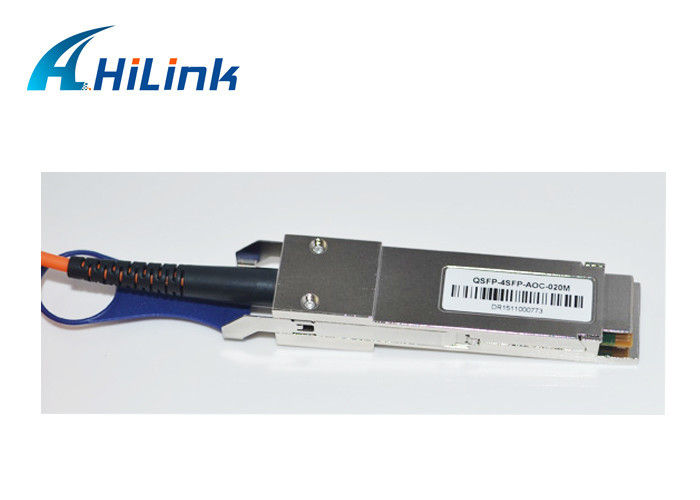 40 Gigabit Ethernet  Active Optical Cable , QSFP To 4 x SFP+ 40G QSFP Cable 20m Length