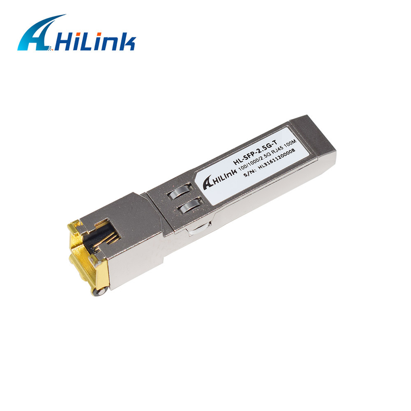 2.5GBASE - T কপার SFP ট্রান্সসিভার মডিউল RJ - 45 100M CAT5 2.5G / 1000 / 100Base-T