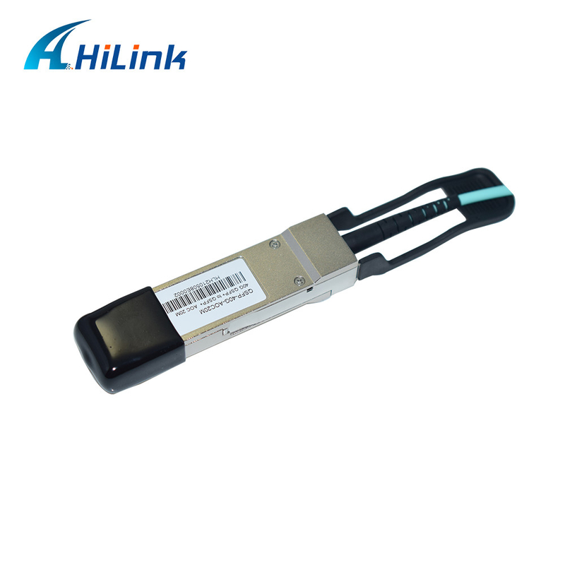 AOC 20M Aqua Color Active অপটিক্যাল কেবল QSFP+ থেকে QSFP+ OM3 20M