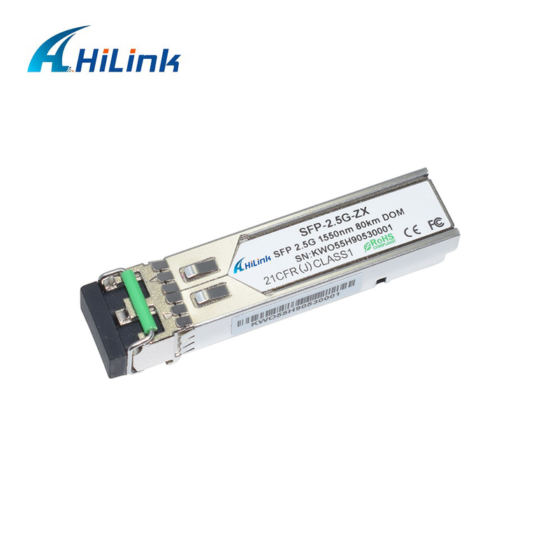 2.5GBASE-ZX 2.5G SFP 80KM মডিউল 1550nm SMF ডুপ্লেক্স LC 2G অপটিক্যাল DDM