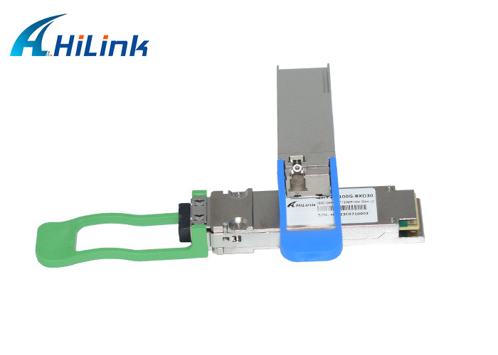 100GBASE-BX30 QSFP28 একক ফাইবার দ্বিমুখী 1304nm/1309nm 30km LC সংযোগকারী DDM ফাংশন 5G নেটওয়ার্কের জন্য