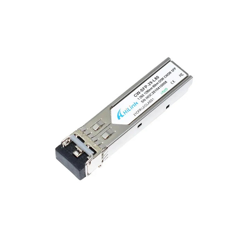 1000BASE-ZX ডুপ্লেক্স LC 1.25G 1290nm 80km DOM CWDM SFP সিঙ্গল মোড ট্রান্সিভার মডিউল