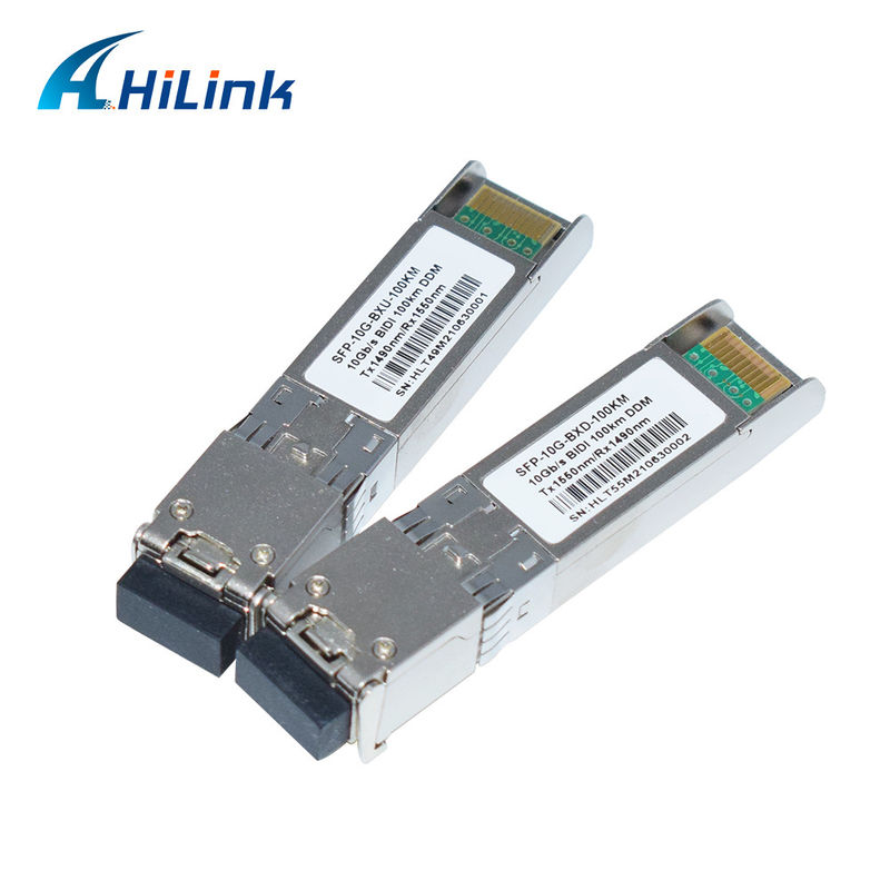 10G SFP+ BIDI 100KM Tx1490nm/Rx1550nm এলসি ফাইবার অপটিক ট্রান্সিভার SFP-10G-BX-100KM