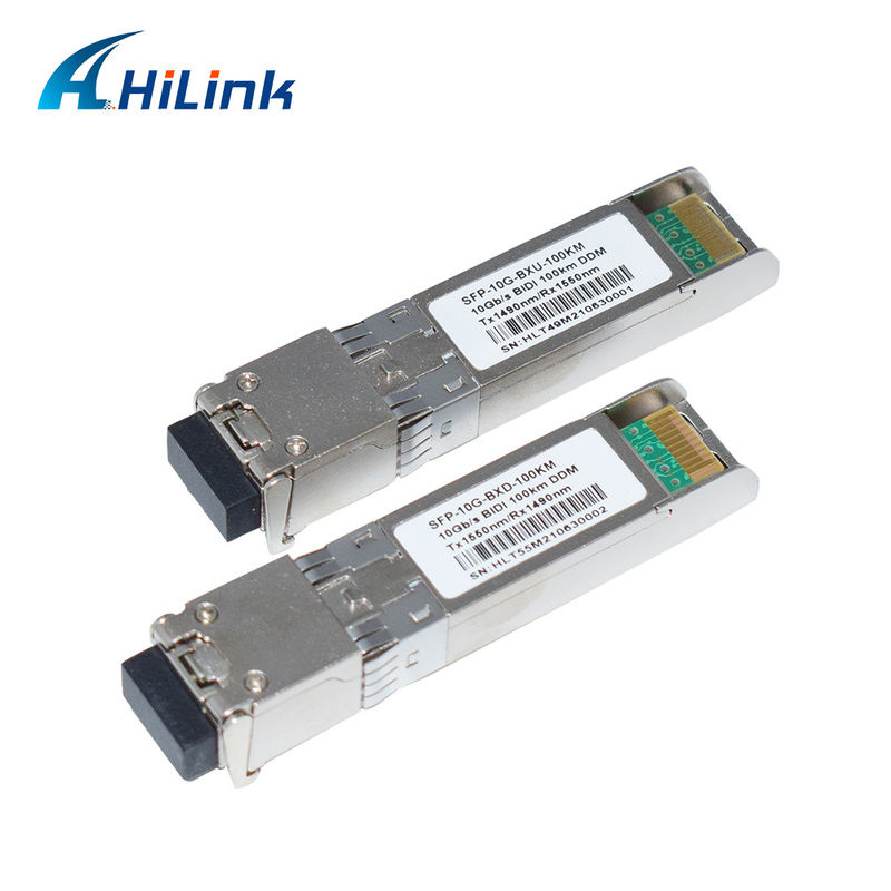 10G SFP+ BIDI 100KM Tx1490nm/Rx1550nm এলসি ফাইবার অপটিক ট্রান্সিভার SFP-10G-BX-100KM