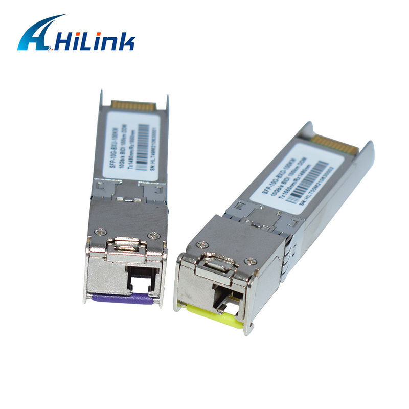 10G SFP+ BIDI 100KM Tx1490nm/Rx1550nm এলসি ফাইবার অপটিক ট্রান্সিভার SFP-10G-BX-100KM