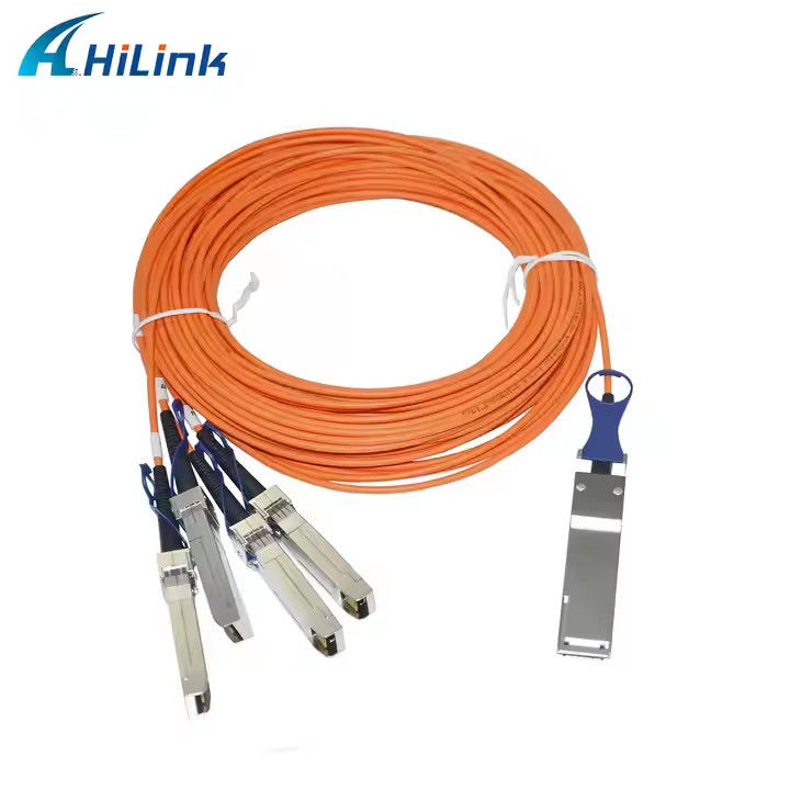 40G QSFP+ 4XSFP AOC ক্যাবল MMF 1M-5M QSFP থেকে 4-SFP+ অ্যাক্টিভ অপটিক্যাল ক্যাবল