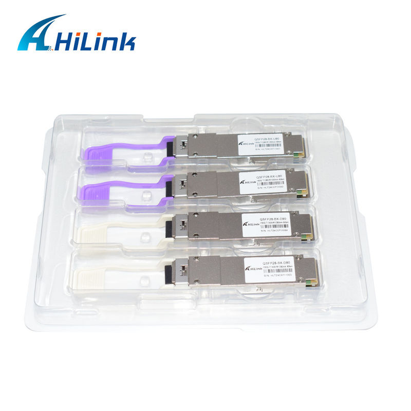 QSFP28 BIDI 100G ZR QSFP28 80km 1280/1300nm 100GBASE-BX80 QSFP28 মডিউল 80km LC