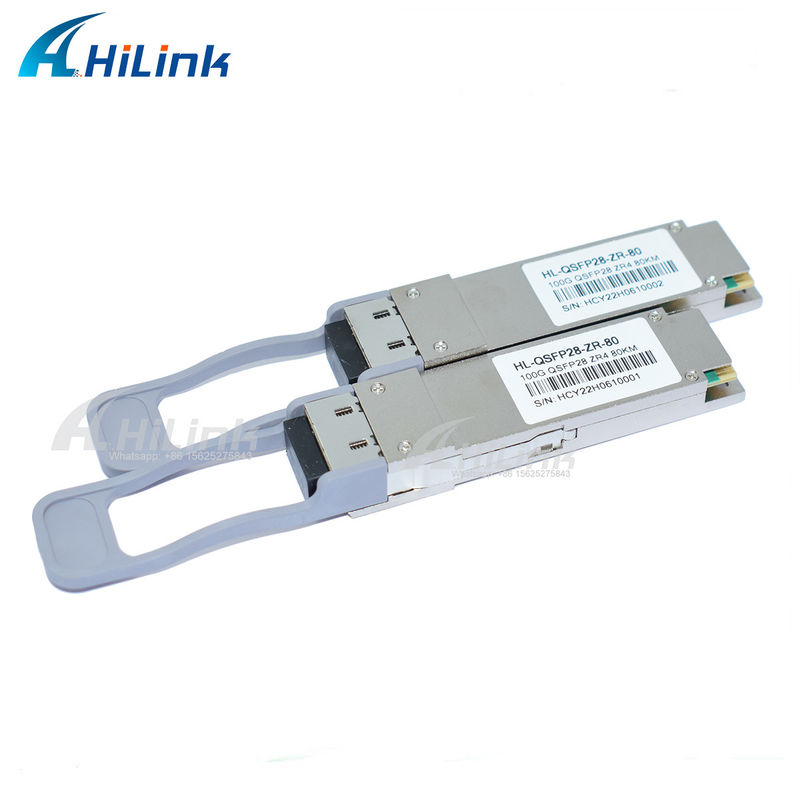 QSFP28 ZR4 80KM LWDM4 1295-1304NM এলসি সংযোগকারী SOA+পিন ফাইবার অপটিক ট্রান্সিভার ভাল দাম যোগাযোগ ও নেটওয়ার্কিং পণ্য