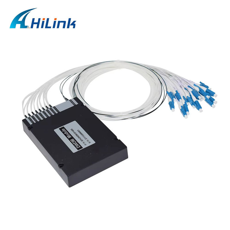 WDM সরঞ্জাম 8CH 100GHZ DWDM MUX Demux ডুয়াল ফাইবার ডুপ্লেক্স LC UPC C ব্যান্ড ABS বক্স