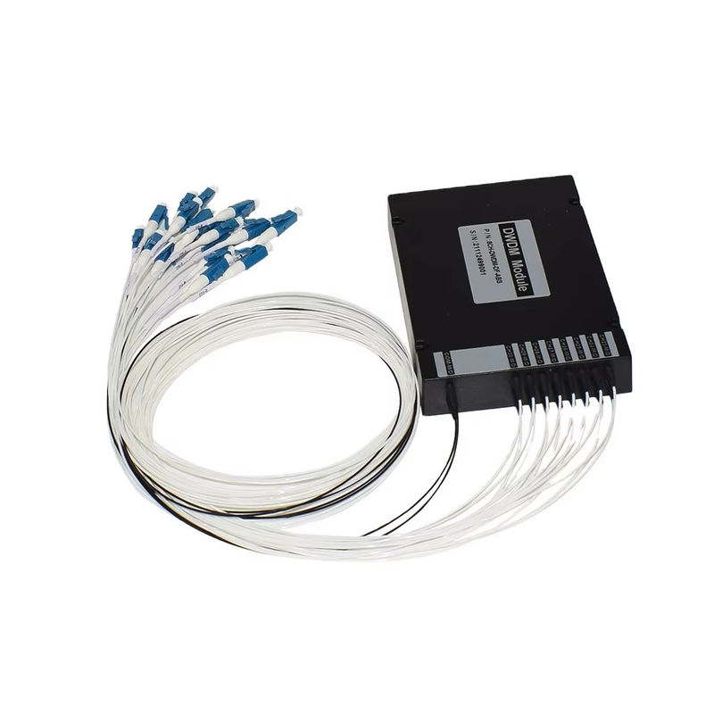 WDM সরঞ্জাম 8CH 100GHZ DWDM MUX Demux ডুয়াল ফাইবার ডুপ্লেক্স LC UPC C ব্যান্ড ABS বক্স