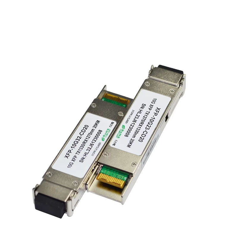 উচ্চ মানের 10Gbps এক্সএফপি দ্বি-দিকের ট্রান্সিভার মডিউল ফাইবার অপটিক সরঞ্জামগুলির জন্য 1270/1330nm এলসি সংযোগকারী সহ 20km পৌঁছান
