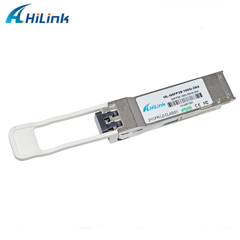 Hilink 100G QSFP28 ZR4 80KM LWDM 1295-1304NM SOA+PIN Duplex LC সংযোগকারী ট্রান্সসিভার মডিউল
