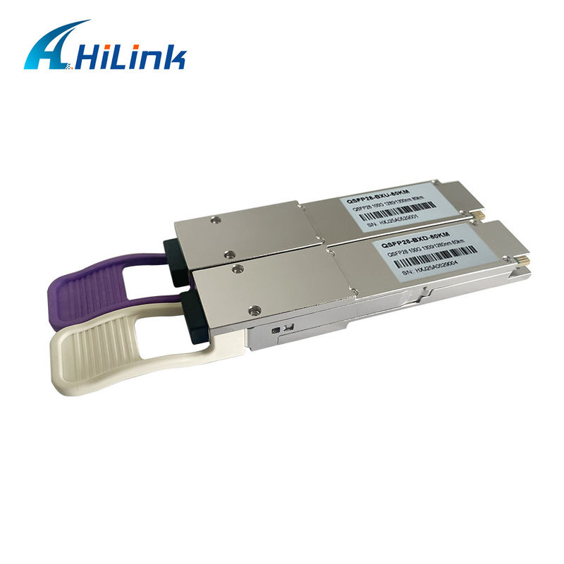 দীর্ঘ দূরত্বের ডেটা ট্রান্সমিশনের জন্য 100Gb/s 80Km QSFP28 ZR4 BIDI ট্রান্সসিভার মডিউল