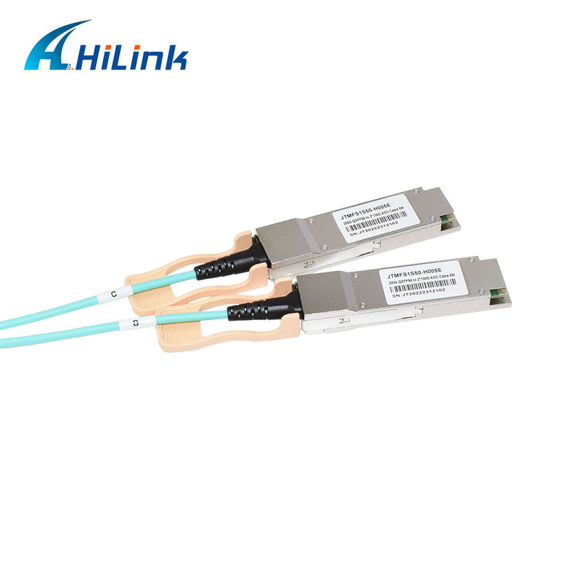 Certified 200G QSFP56 to 2*QSFP28 2*100G Active Optical Cable AOC Solution for Data Transmission in Extreme Temperatures