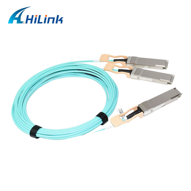 Certified 200G QSFP56 to 2*QSFP28 2*100G Active Optical Cable AOC Solution for Data Transmission in Extreme Temperatures