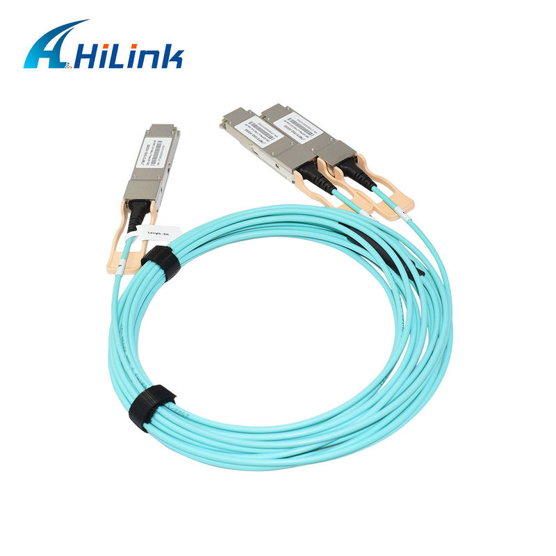 Certified 200G QSFP56 to 2*QSFP28 2*100G Active Optical Cable AOC Solution for Data Transmission in Extreme Temperatures