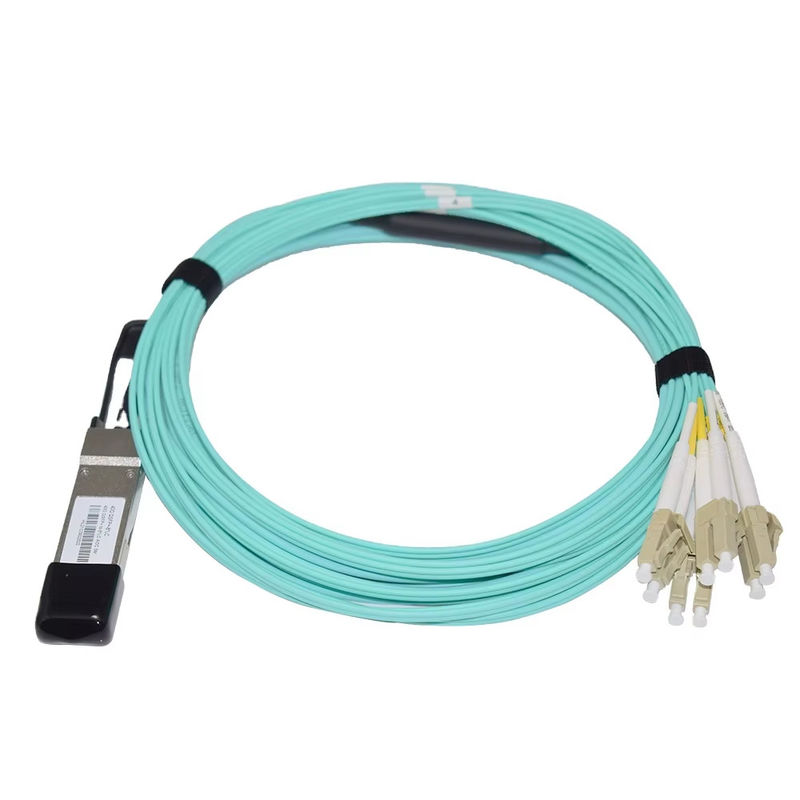 40G QSFP+ থেকে 8xLC AOC 3M Breakout অ্যাক্টিভ অপটিক্যাল ক্যাবল খুব স্বল্প দূরত্বের জন্য