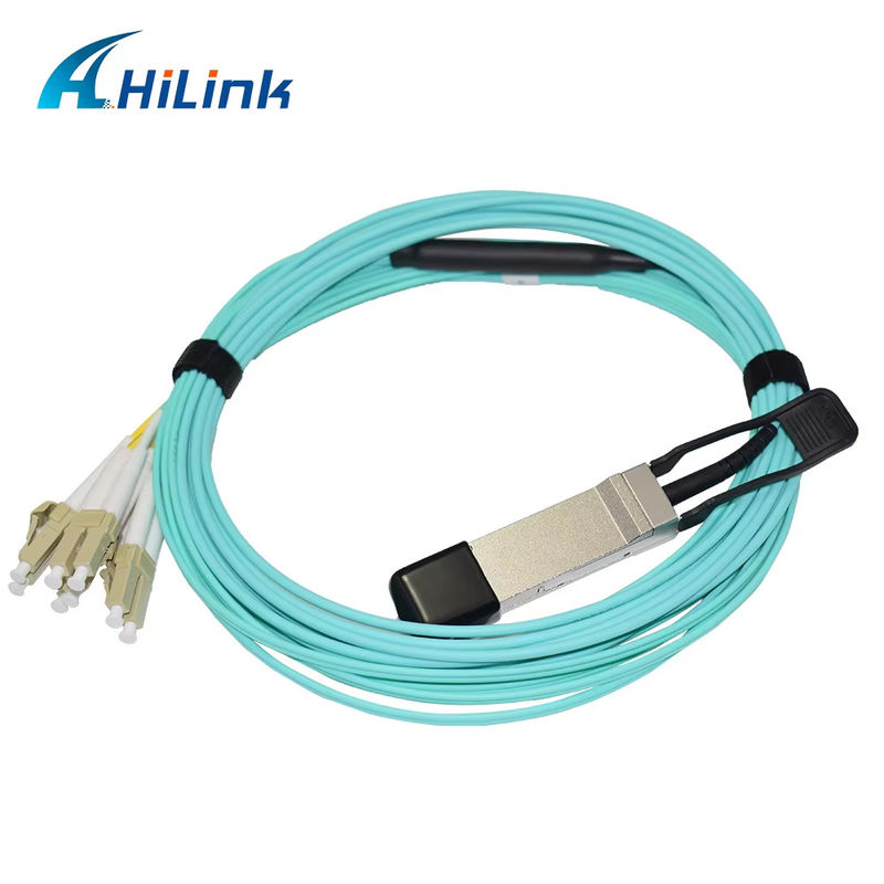 40G QSFP+ থেকে 8xLC AOC 3M Breakout অ্যাক্টিভ অপটিক্যাল ক্যাবল খুব স্বল্প দূরত্বের জন্য