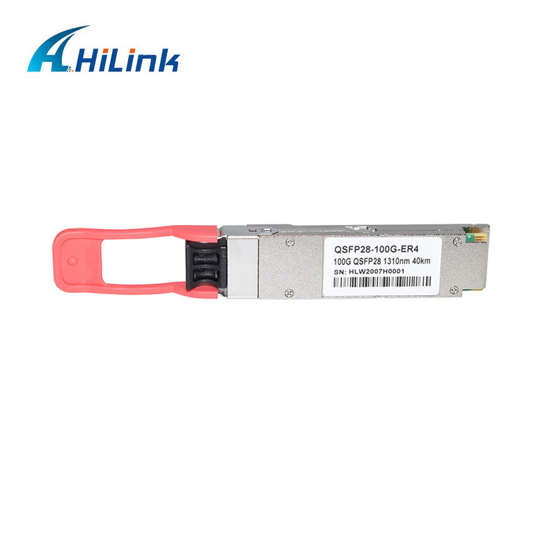 100Gb/s QSFP28 ER4 অপটিক্যাল ট্রান্সসিভার মডিউল 40KM হট প্লাগেবল ডুप्लेक्स LC ল্যান WDM APD SMF RoHS-6 অনুবর্তী