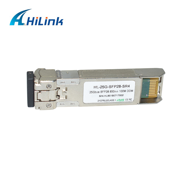 25G SFP28 SR MMF ফাইবার অপটিক মডিউল 850nm 100m GBIC অপটিক্যাল ট্রান্সিভার শিল্প তাপমাত্রা