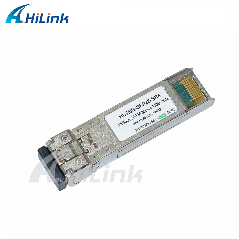 25G SFP28 SR MMF ফাইবার অপটিক মডিউল 850nm 100m GBIC অপটিক্যাল ট্রান্সিভার শিল্প তাপমাত্রা