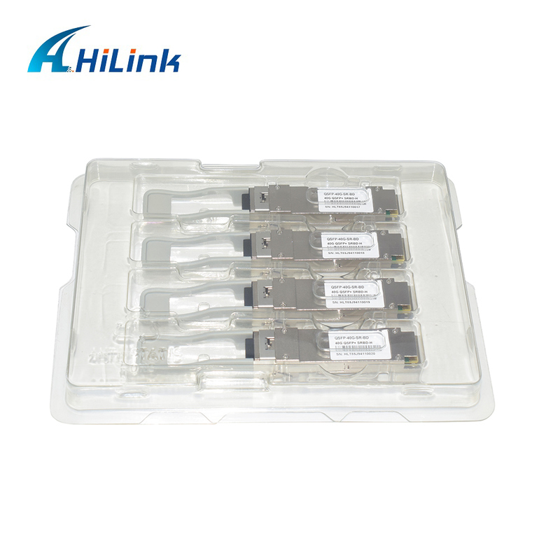 40Gb/s 100m QSFP+ ফাইবার অপটিক মডিউল Bi-Di Duplex LC Hot Pluggable 850/900nm MMF