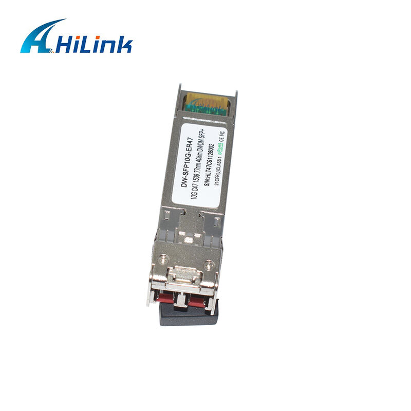 10G DWDM SFP+ Optical Transceiver Module with 40km Distance 100GHz Channel Spacing and CH17~61 Wavelength