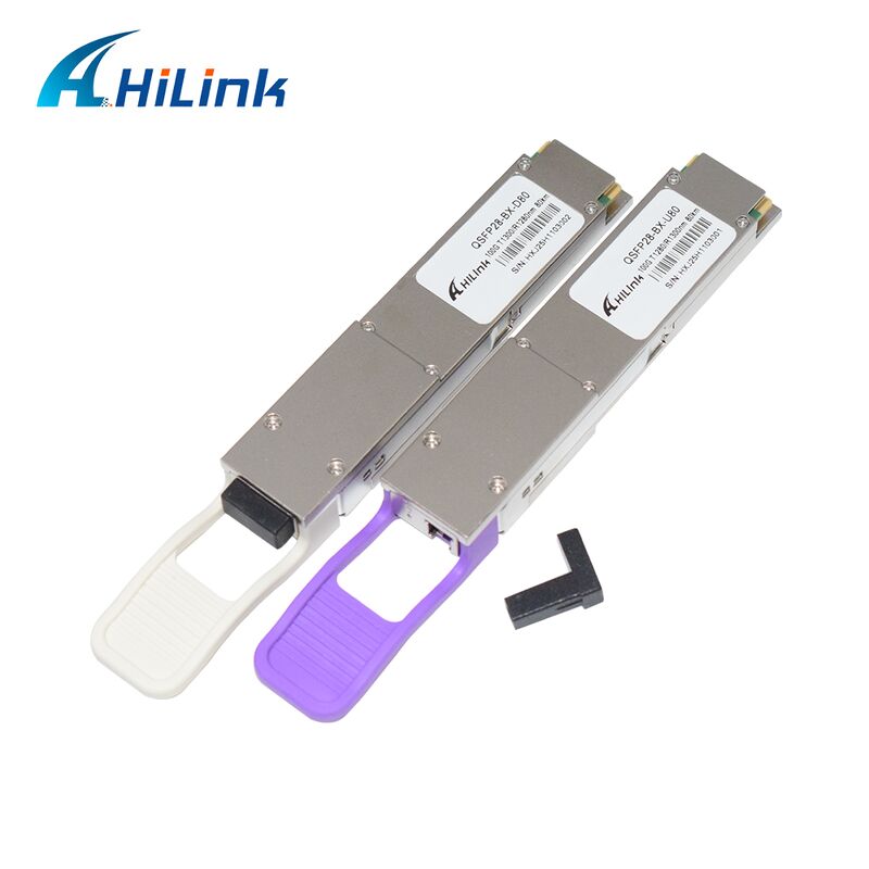 Hilink QSFP28-BX-U80/D80 100Gb/s BIDI অপটিক্যাল ট্রান্সসিভার মডিউল 100G ইথারনেটের জন্য 80km পৌঁছানোর সাথে