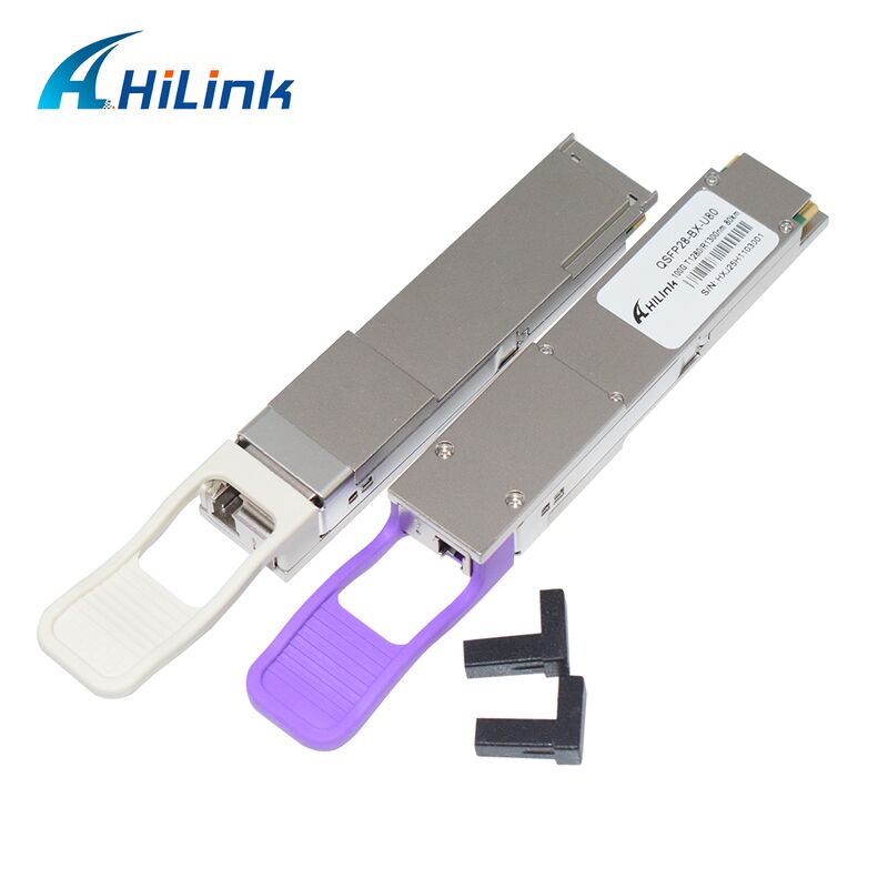 Hilink QSFP28-BX-U80/D80 100Gb/s BIDI অপটিক্যাল ট্রান্সসিভার মডিউল 100G ইথারনেটের জন্য 80km পৌঁছানোর সাথে