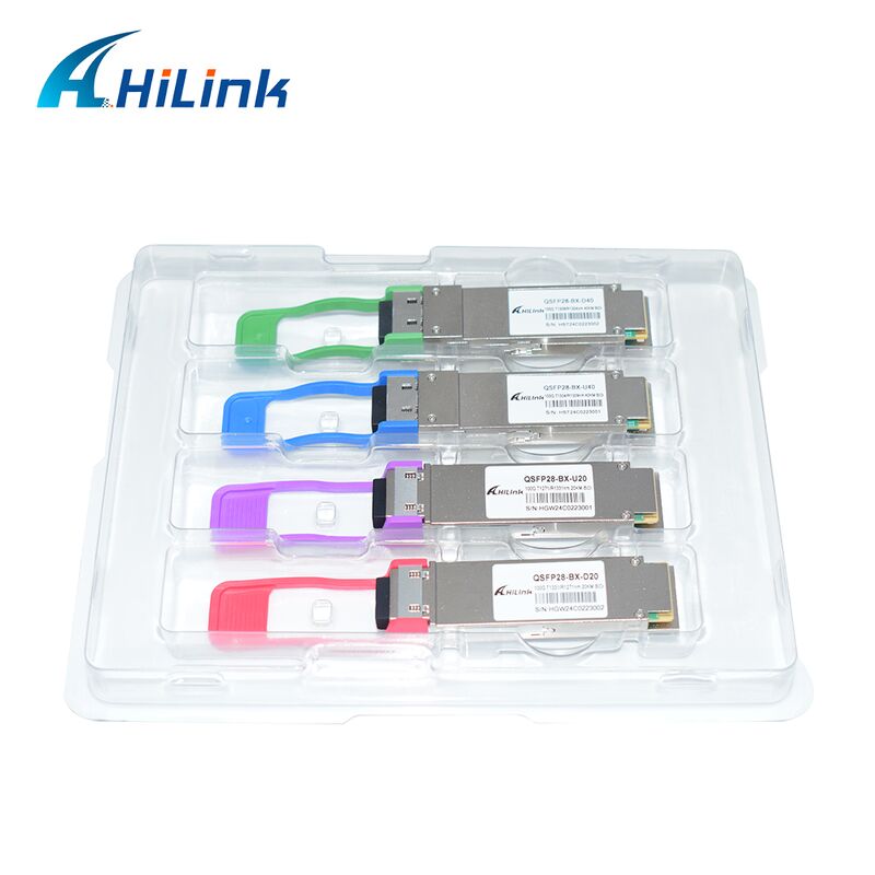 Hilink QSFP28-BX-UD40 100G BiDi Optical Transceiver with 40km Distance for Data Center Applications