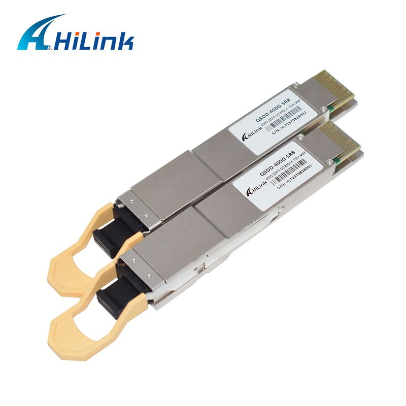 হিলিংক QSDD-400G-SR 400G QSFP56-DD SR8 400G ডেটা রেট, 850nm তরঙ্গদৈর্ঘ্য এবং 100m দূরত্ব সহ অপটিক্যাল ট্রান্সসিভার