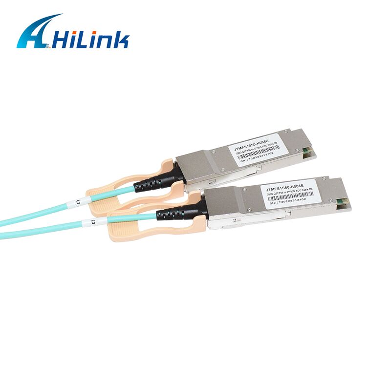 Hilink 200G QSFP56 to 2*100G Active Optical Cable with Customizable Length and 3 Years Warranty