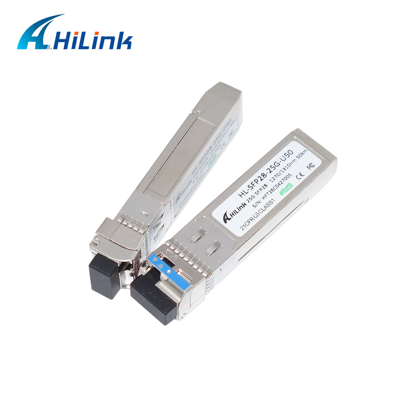 25Gb/s 50Km SFP28 BIDI ট্রান্সসিভার APD+PIN LC সংযোগকারী SFP28 অপটিক্যাল মডিউল DOM