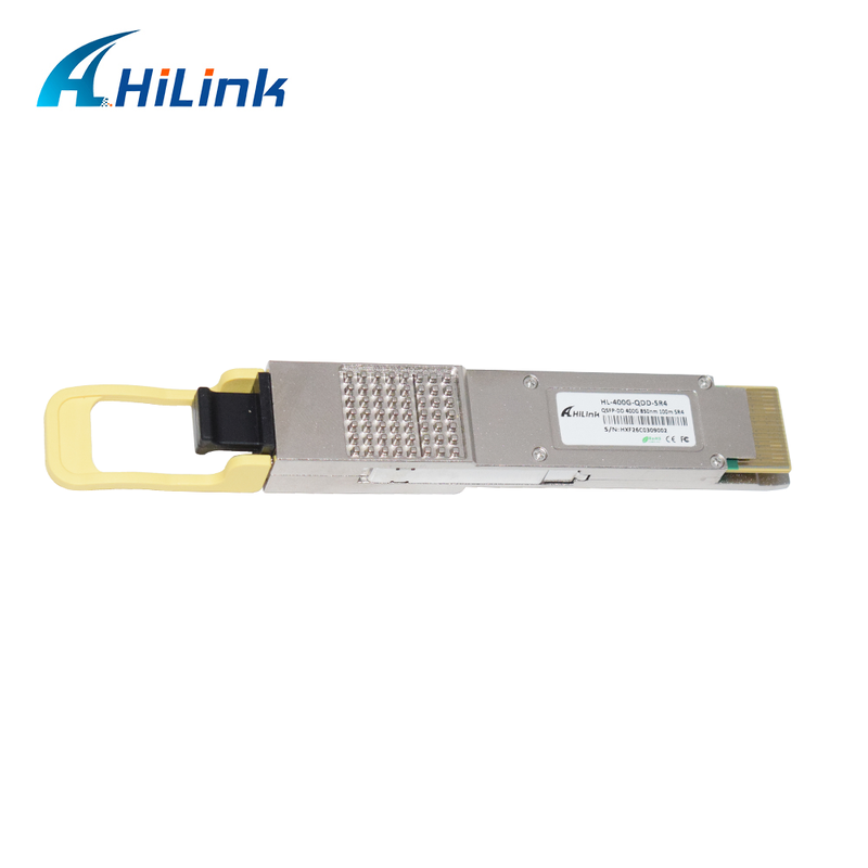 হিলিংক সামঞ্জস্যপূর্ণ 400G QSFP-DD SR4 অপটিক্যাল মডিউল 100m ট্রান্সমিশনের জন্য MPO-12 সংযোগকারী সহ
