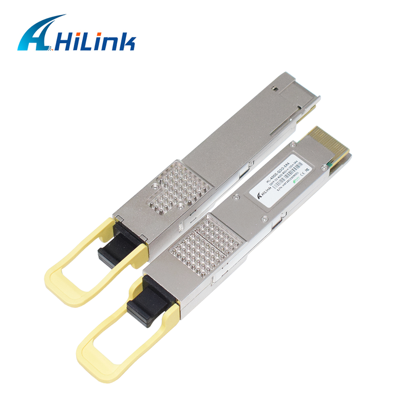 হিলিংক সামঞ্জস্যপূর্ণ 400G QSFP-DD SR4 অপটিক্যাল মডিউল 100m ট্রান্সমিশনের জন্য MPO-12 সংযোগকারী সহ
