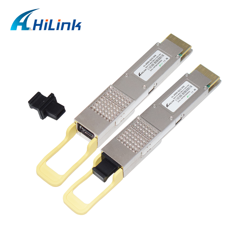 হিলিংক সামঞ্জস্যপূর্ণ 400G QSFP-DD SR4 অপটিক্যাল মডিউল 100m ট্রান্সমিশনের জন্য MPO-12 সংযোগকারী সহ
