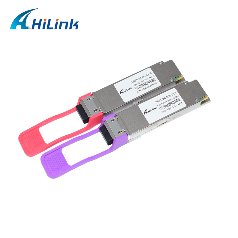 QSFP28 100G BIDI 10KM অপটিক্যাল ট্রান্সিভার SMF সিম্প্লেক্স এলসি সংযোগকারী DDM 1271/1331