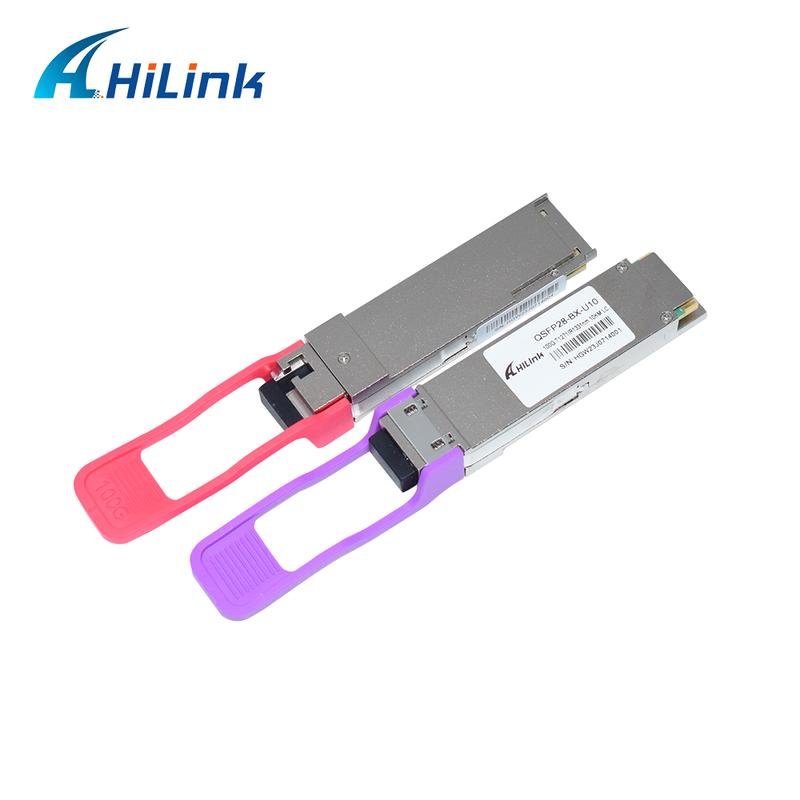 QSFP28 100G BIDI 10KM অপটিক্যাল ট্রান্সিভার SMF সিম্প্লেক্স এলসি সংযোগকারী DDM 1271/1331