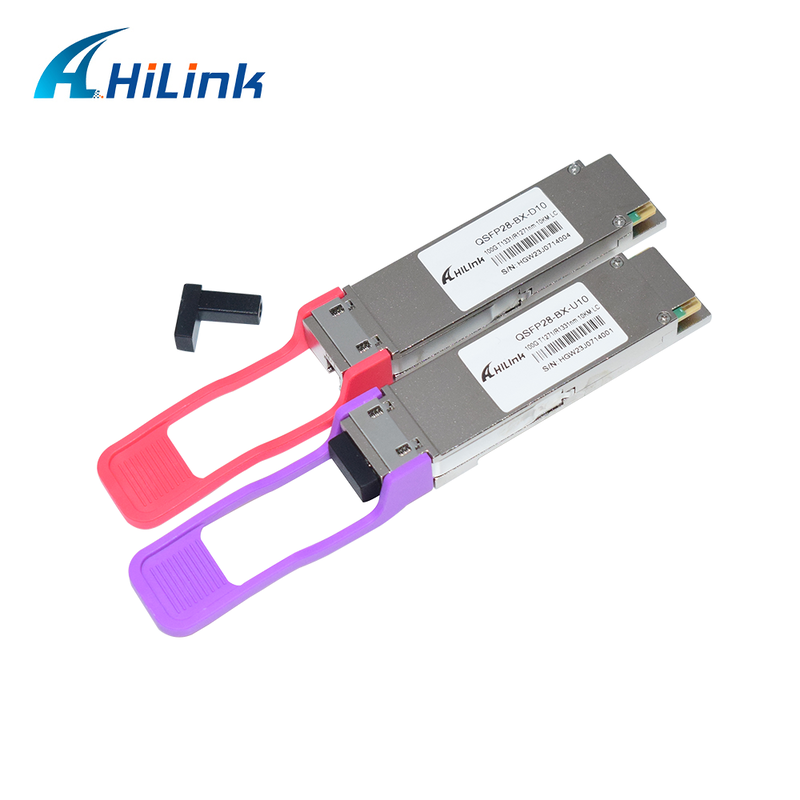 QSFP28 100G BIDI 10KM অপটিক্যাল ট্রান্সিভার SMF সিম্প্লেক্স এলসি সংযোগকারী DDM 1271/1331