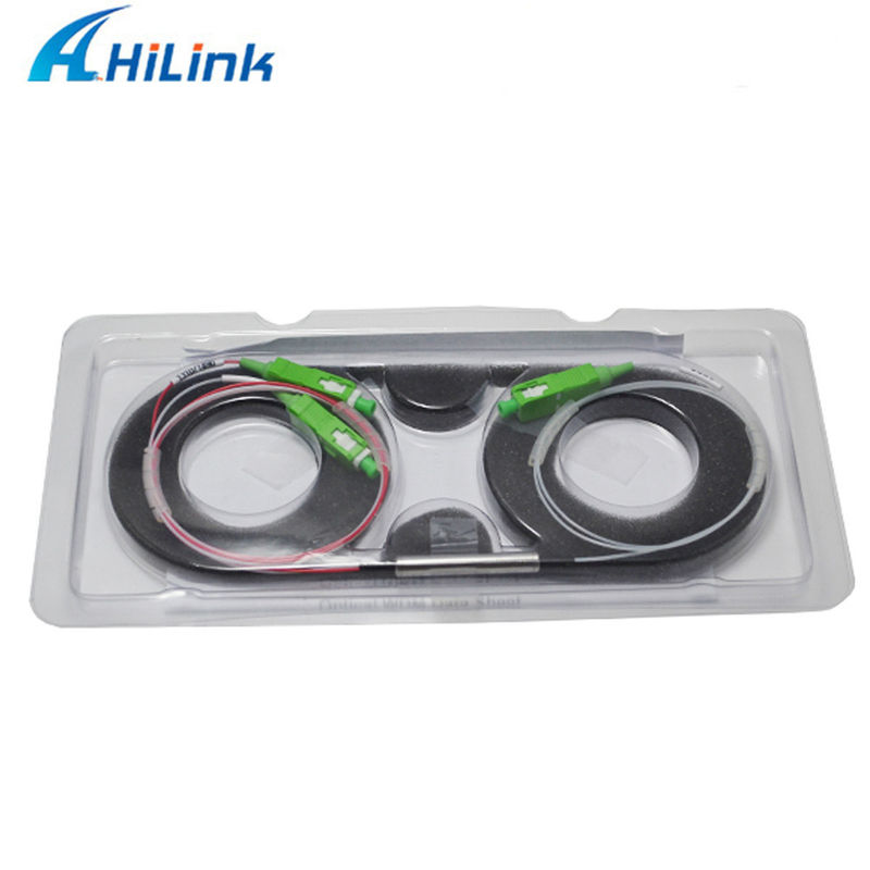 FWDM ফিল্টার স্টিল টিউব টাইপ ফাইবার অপটিক WDM TX1550 RX1310 / 1490nm এসসি এপিসি সংযোগকারী