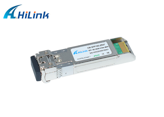 Hilink 10G ফাইবার অপটিক্যাল ট্রান্সসিভার মডিউল SFP+ CWDM ZR 80KM দীর্ঘ দূরত্ব 1470-1610