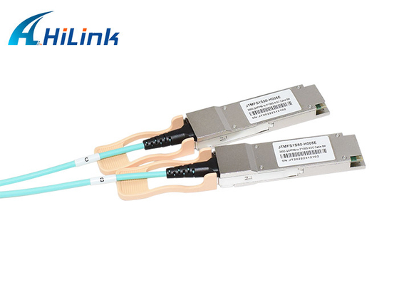 ডেটা সেন্টার সক্রিয় অপটিক্যাল কেবল 200G QSFP56 SR4 থেকে 2xQSFP56 SR2 850nm 5m AOC কেবল