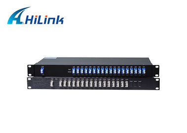 দ্বৈত ফাইবার এলসি / ইউপিসি সংযোগকারী 18CH CWDM Mux + 1U মধ্যে ডেমস মডিউল 19 "রাক মাউন্ট চ্যাসি