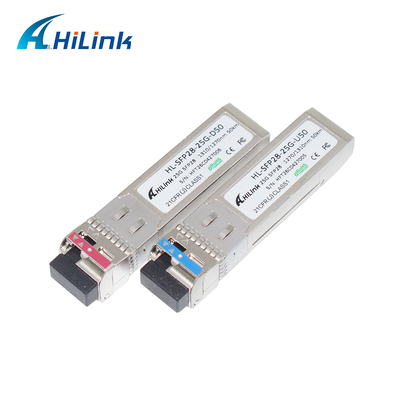 25Gb/s 50Km SFP28 BIDI ট্রান্সসিভার APD+PIN LC সংযোগকারী SFP28 অপটিক্যাল মডিউল DOM